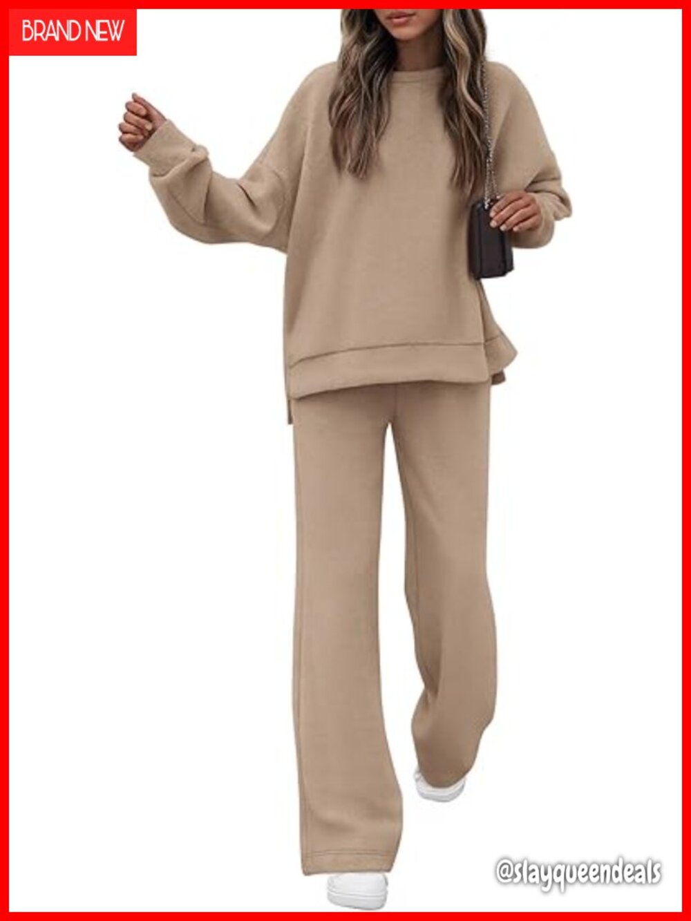 Women 2 Piece Matching Sweatsuit Set Lounge Tracksuit Oversized Sweatshirt
